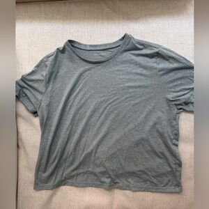 Outdoor Voices Grayish Green Short Sleeve T-Shirt
